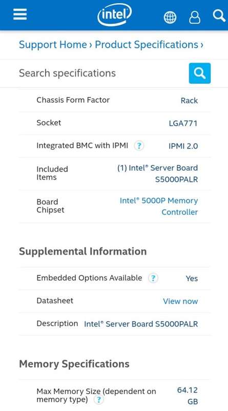 INTEL S5000 PALR