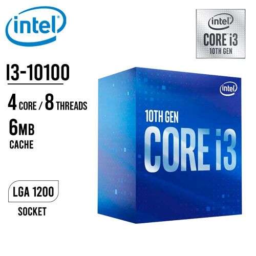 !! 10th GEN CPU - i3 10100F / 4.3 GHZ / 4 CORES 8THREADS !!