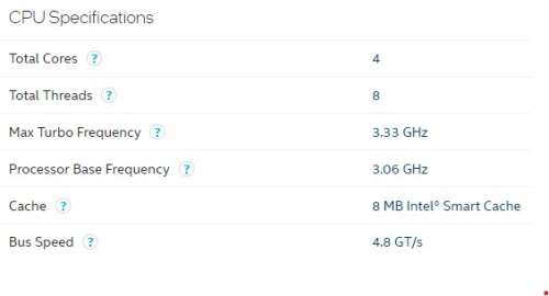 !! INTEL i7-950 CPU - 4CORES, 8THREADS !!