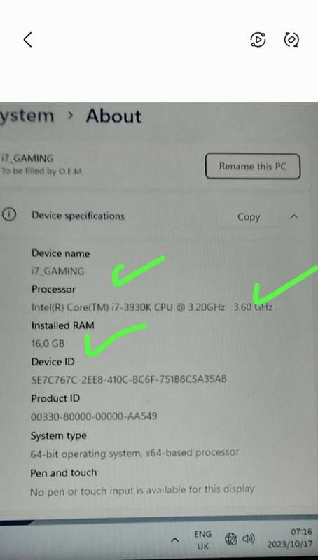 !! INTEL i7-3930K, 6 CORE, 12 THREADS GAMING BUNDLE !!