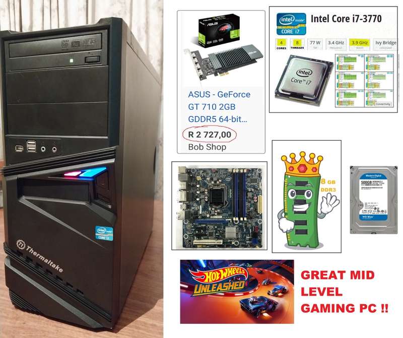 !! THERMALTAKE GAMING PC - i7 3770 + GPU !!