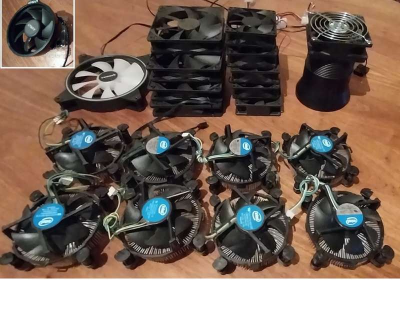 !! LOT OF PC FANS, CPU COOLERS (INTEL, AMD) !!