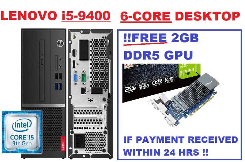 !! LENOVO 9TH GENERATION 6-CORE i5-9400 SFF DESKTOP PC !!