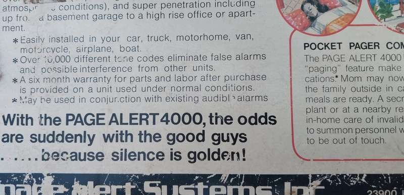 !! VINTAGE COLLECTORS CAR PAGER / ALARM !!