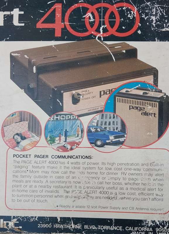 !! VINTAGE COLLECTORS CAR PAGER / ALARM !!
