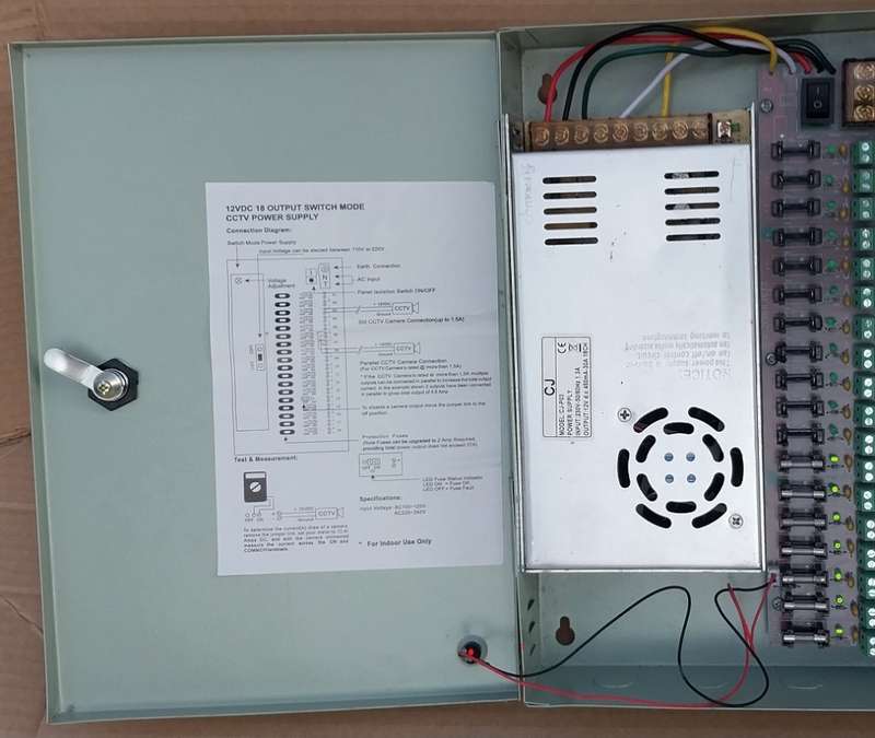 18 Channel CCTV Power Supply - 30A