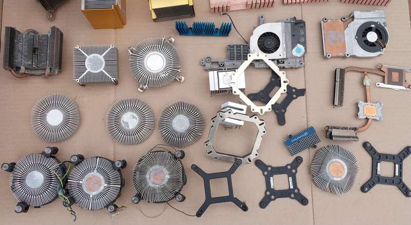 Lot Of PC CPU Fan Coolers & Aluminium Heatsinks