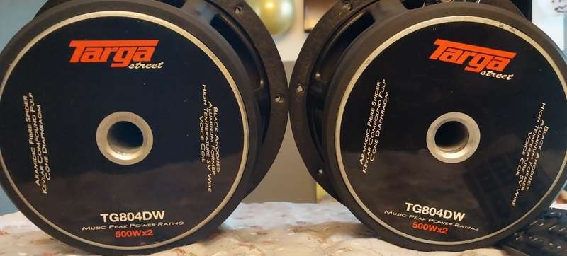 TARGA STREETS 8 Inch DVC 4000W Peak Power (1000W RMS) SUBWOOFERS