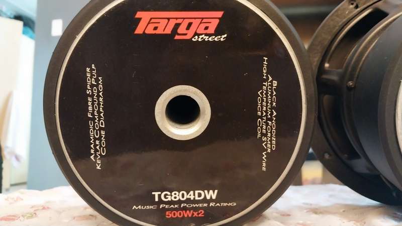 TARGA STREETS 8 Inch DVC 4000W Peak Power (1000W RMS) SUBWOOFERS
