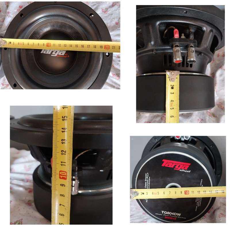 TARGA STREETS 8 Inch DVC 4000W Peak Power (1000W RMS) SUBWOOFERS
