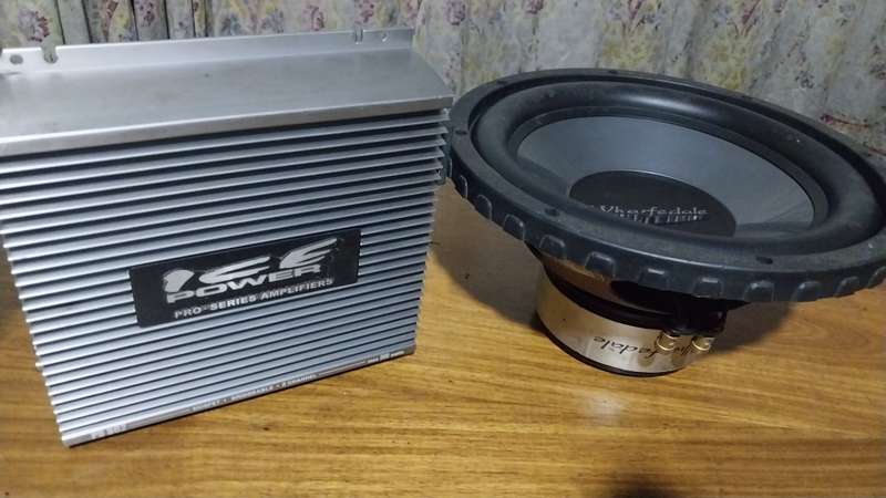 800W ICE POWER AMP +12` 600W WHARFEDALE SUBWOOFER CAR AUDIO