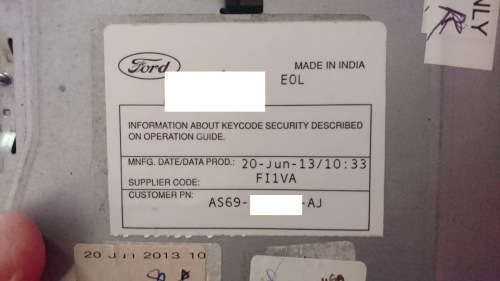 Ford Figo radio (2013)