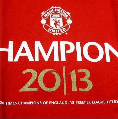 Manchester United Champions 2013 Mens T-Shirt (Small)