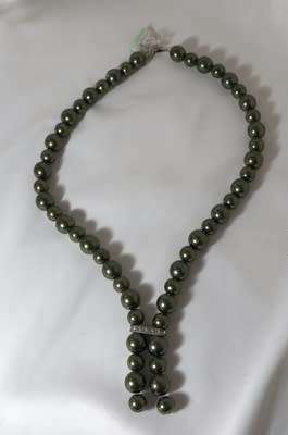 Hermatite Necklace with Rhinestones