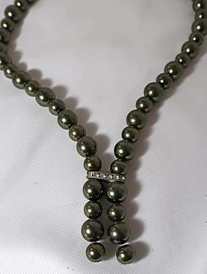 Hermatite Necklace with Rhinestones