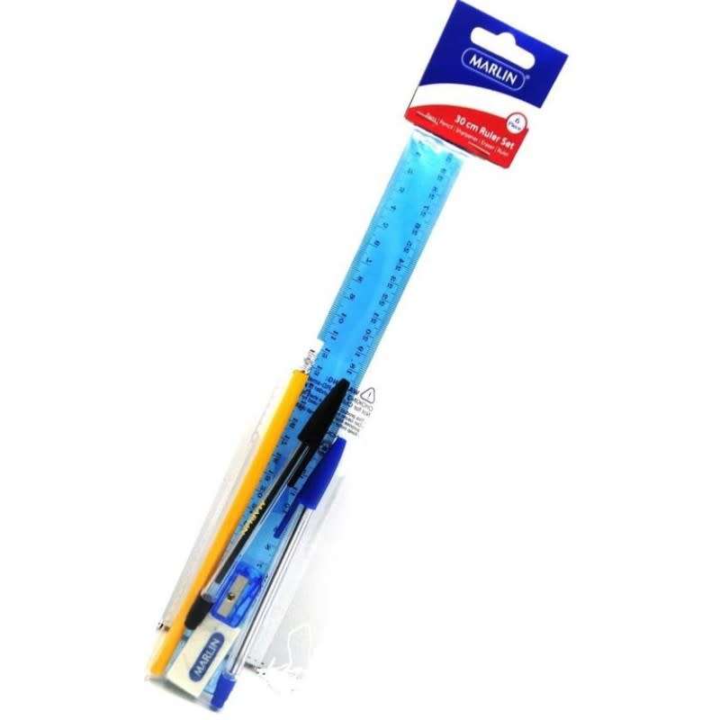 Marlin 30cm ruler kit 6 piece