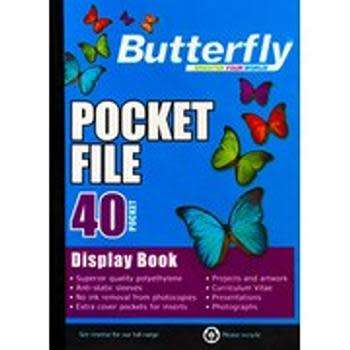 Butterfly A4 40 Pocket File