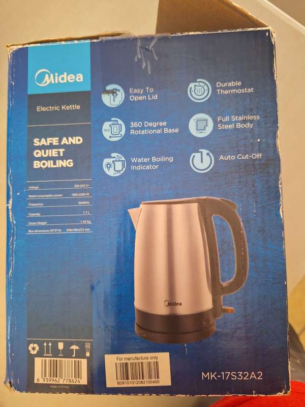 Midea 1.7L Stainless Steel Kettle