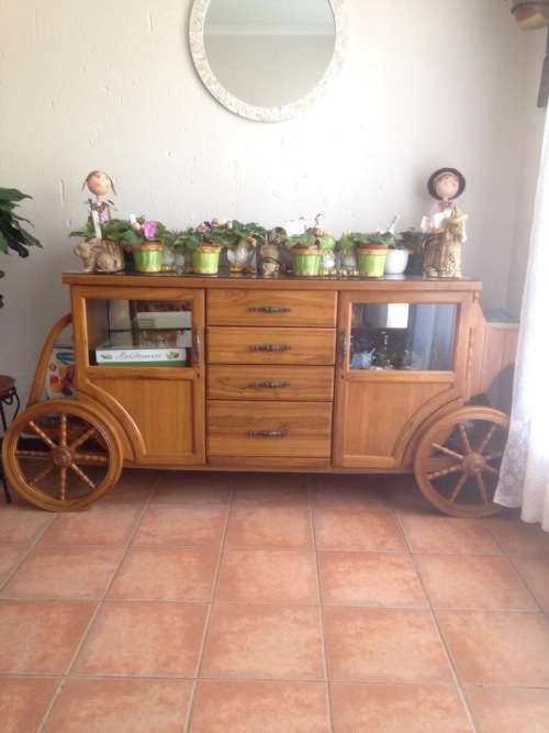 Dining room Suite + Server, 10pc Wagon/Carriage  Solid Wood, Rhodesian Teak