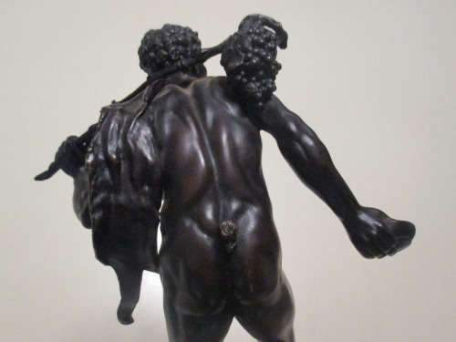 Antique Bronze Sculpture of Satyr Bacchus, G.Roth 1885 - RARE