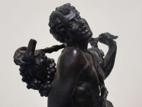 Antique Bronze Sculpture of Satyr Bacchus, G.Roth 1885 - RARE