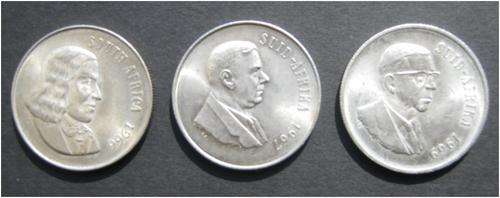 ### 1966/67/69 - RSA R1 - CIRCULATED - 80% SILVER (12gr ASW) - BEST WAY TO HOLD BULLION SILVER ###