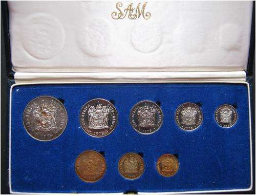 ###1978 - SA SHORT PROOF SET -WITH SILVER R1 - IN ORIGINAL SAM BOX - HERNS VALUE R450 ###