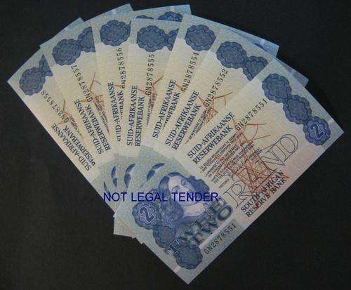 ### R2 - GERHARD DE KOCK NOTES - 8 X UNCIRCULATED NOTES IN SEQUENCE -  ###