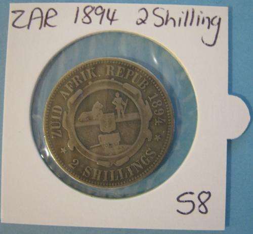 *** 1894 ZAR  2 SHILLING - 58 ***