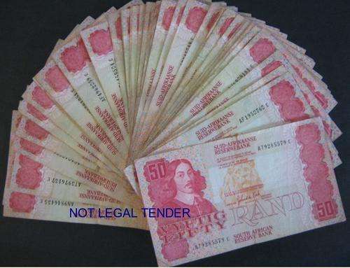 ### R50 - GERHARD DE KOCK NOTES - CIRCULATED - BID PER NOTE ###
