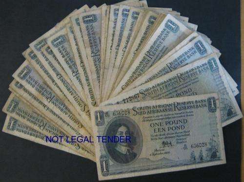 ### 1 POUND - MH DE KOCK NOTES - CIRCULATED - BID PER NOTE ###