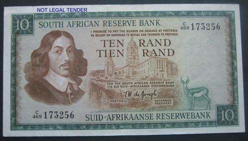 ### R10 NOTE - TW DE JONGH - GOOD CONDITION  ###