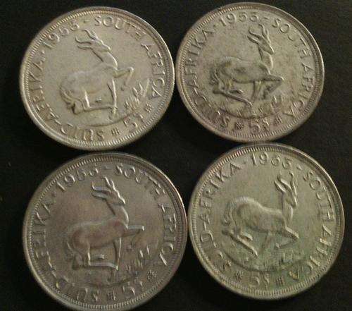 ### 1953 UNION 5 SHILLINGS(CROWN) - 50% SILVER!!! ###