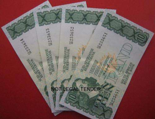 *** R10 - GERHARD DE KOCK NOTES IN SEQUENCE - BID PER NOTE TO TAKE THE LOT ***