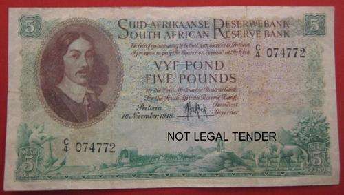 *** FIVE POUND - MH DE KOCK - C4 074772 ***
