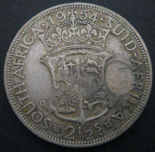 *** 1954 - UNION OF SA 2 1/2 SHILLINGS -  #31 ***