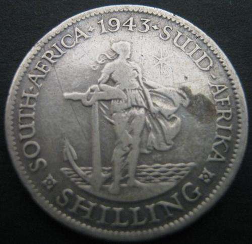 *** 1943 - UNION OF SA 1 SHILLING -  #32 ***