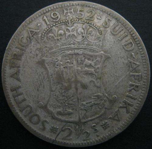 *** 1952 - UNION OF SA 2 1/2 SHILLINGS  #48 ***