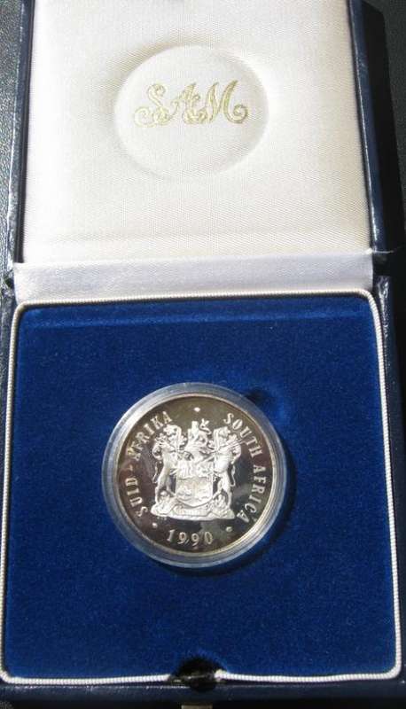 *** 1990 - SILVER PROOF R1 - IN SA MINT BOX ***
