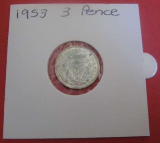 ***1953 UNION OF SA 3 PENCE  ***