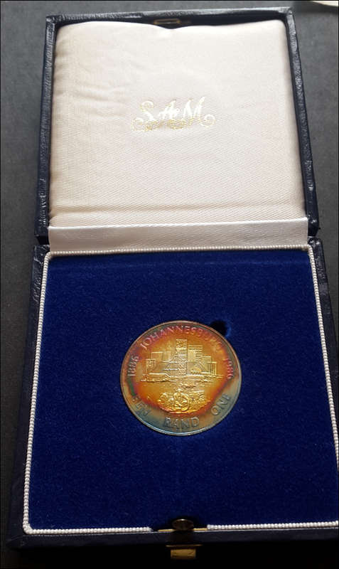 *** 1986  - PROOF SILVER R1 - JOHANNESBURG - IN SA MINT BOX AS ISSUED ***