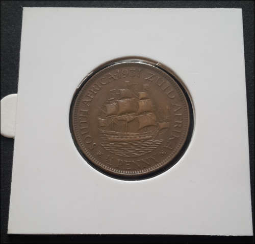 ***  1931 - UNION OF SA 1/2 PENNY ***