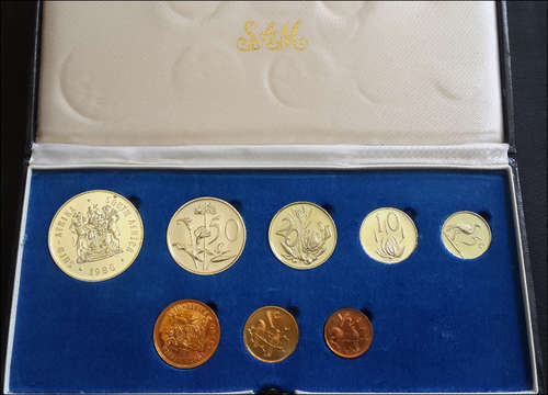*** 1980 - SA SHORT PROOF SET IN SA MINT BOX AS ISSUED  ***