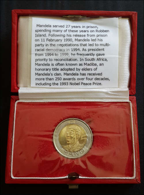 *** 2008 - MANDELA R5 COIN - UNCIRCULATED  - IN BOX ***