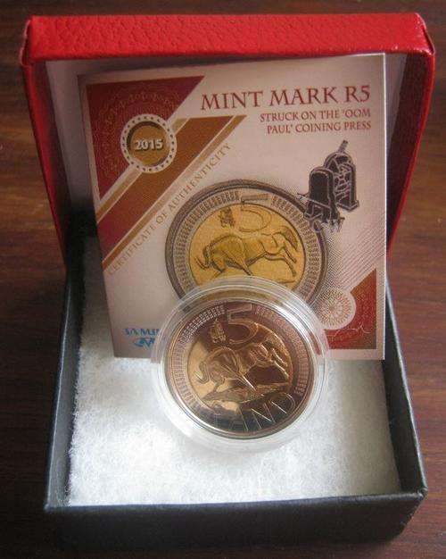 *** 2015 - OOM PAUL MINTMARK R5 - IN SA MINT BOX AS ISSUED ***