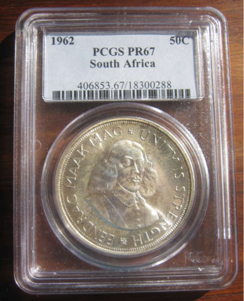 *** 1948 - UNION OF SA 5 SHILLINGS - PCGS GRADED PL66   ***