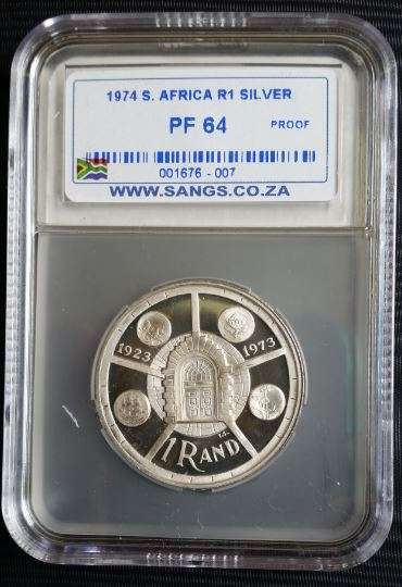 *** 1974 - SA SILVER R1 - SANGS GRADED PF64 -***