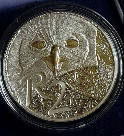 *** 2004 - SA PROOF STERLING SILVER R2 (CROWN) - OWL - AS ISSUED FROM SA MINT ***