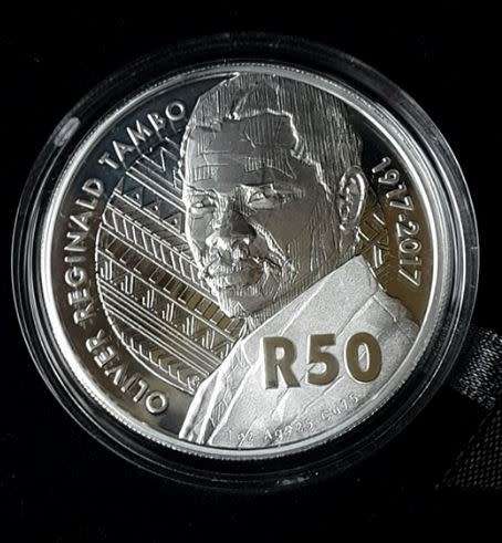 2017 - SA STERLING SILVER R50 (CROWN) - OR TAMBO CENTENARY - AS FROM SA MINT