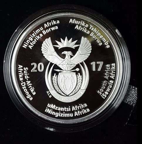 2017 - SA STERLING SILVER R50 (CROWN) - OR TAMBO CENTENARY - AS FROM SA MINT